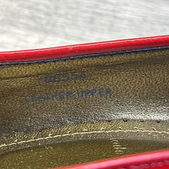 J Crew Patent Leather Womens Red Mary Jane High Heels Pump Size 5.5 Vintage - Picture 14 of 16